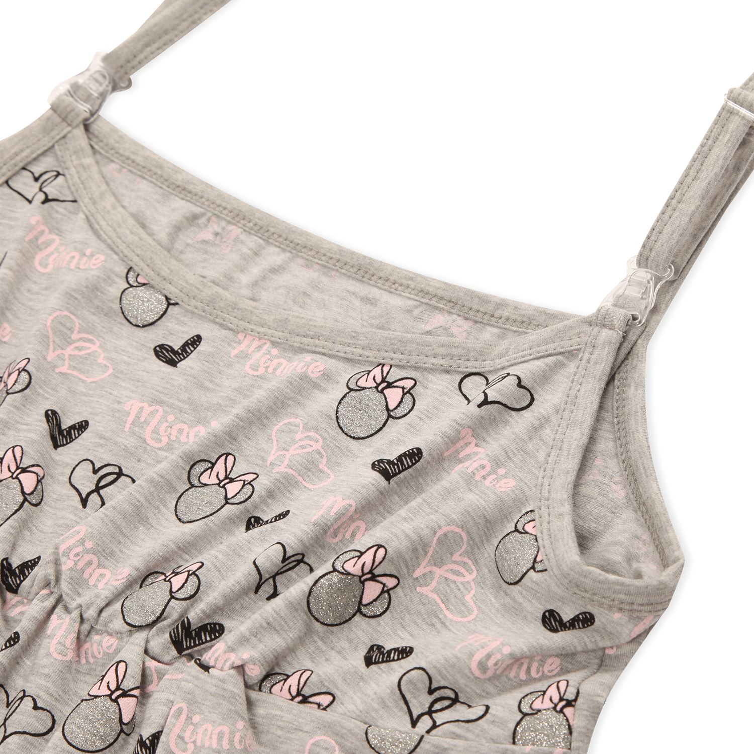 Пижама для беременных Fest П79504К Розовый/черный/серый меланж - фото 7