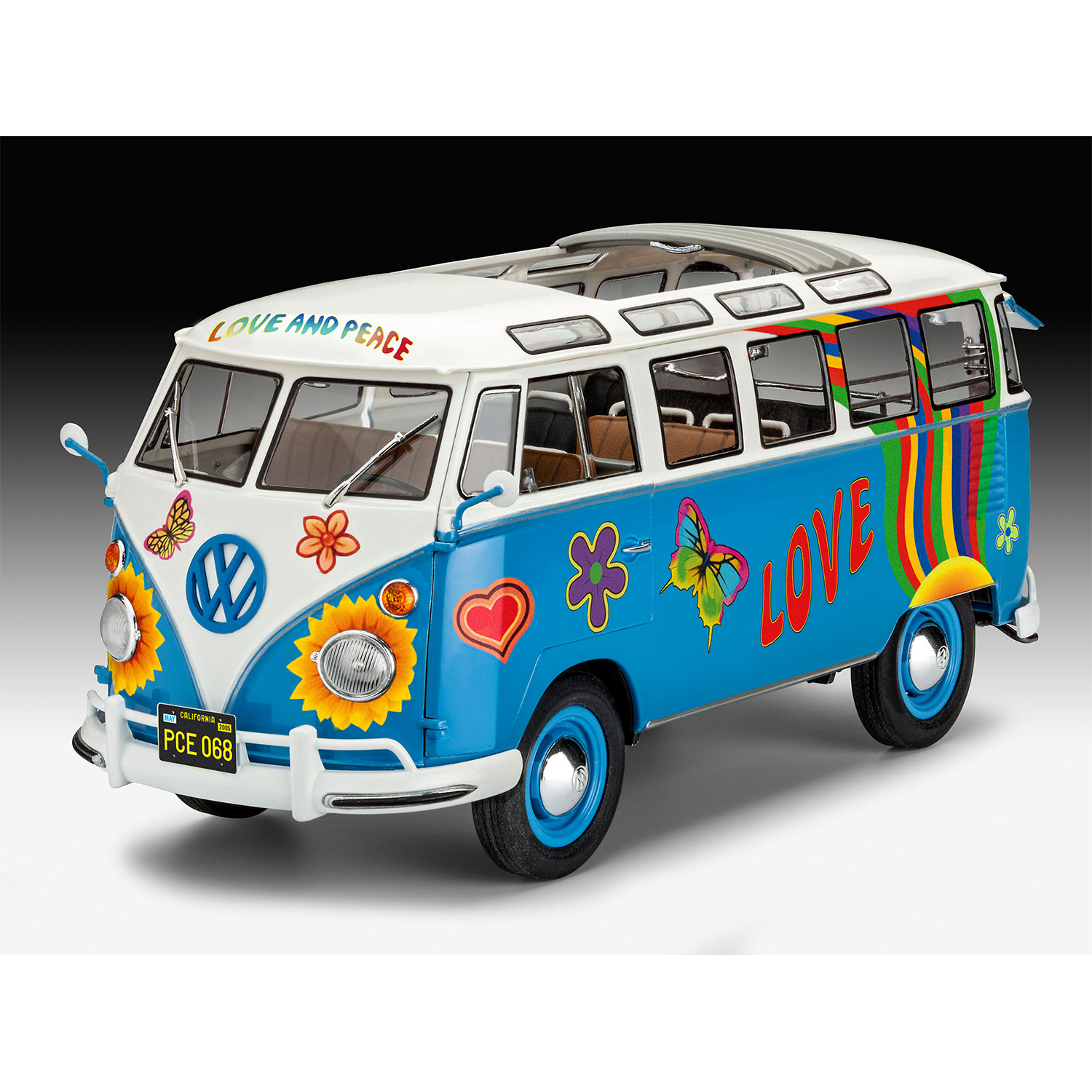 Сборная модель Revell Микроавтобус VW T1 Samba Bus Flower Power 07050 - фото 2