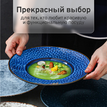 Набор тарелок ZDK Homium Kitchen Hitis 2 шт цвет синий D24см объем 200мл