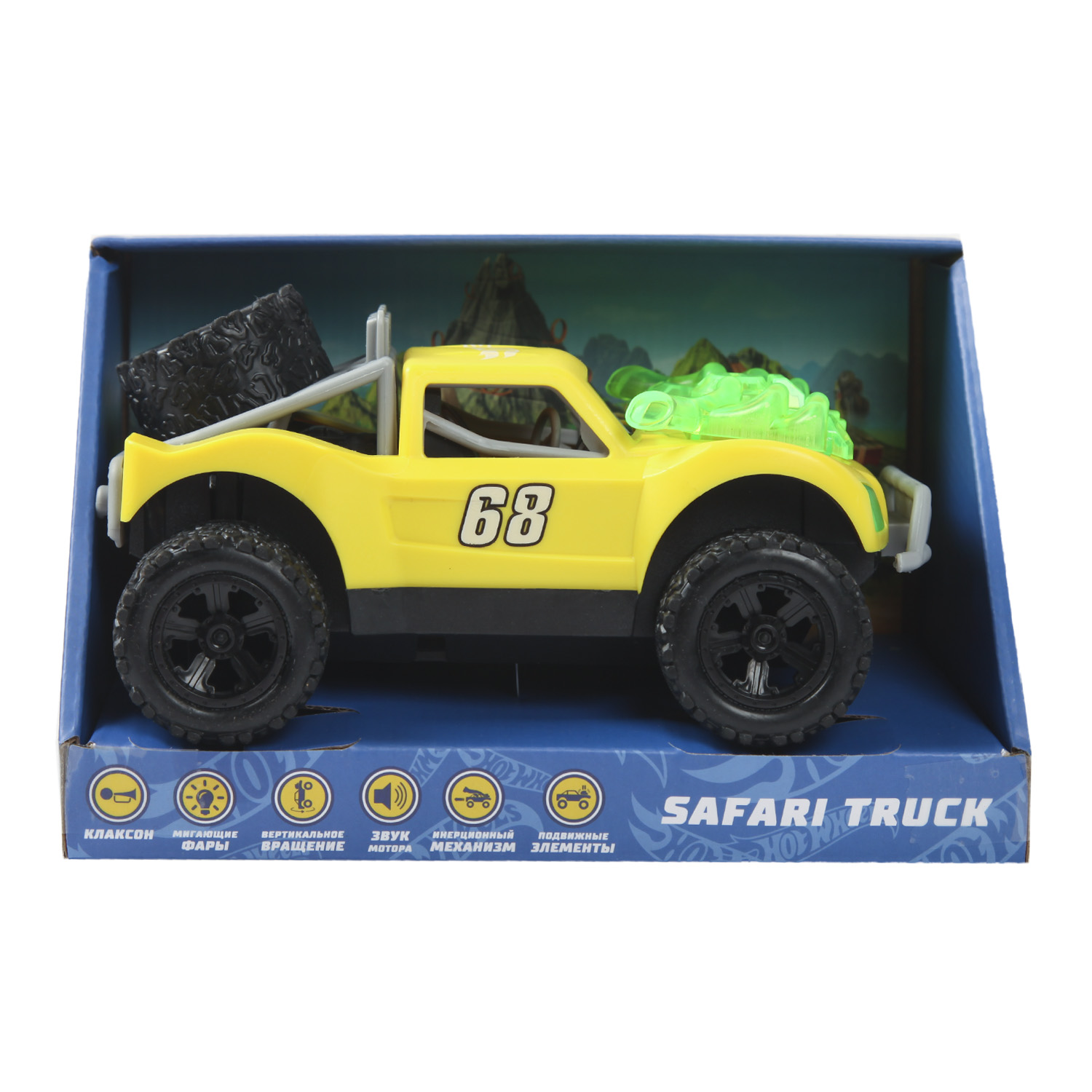 Машина Hot Wheels Грузовик Safari высокие колеса DM0925 купить по цене 699  ₽ в интернет-магазине Детский мир