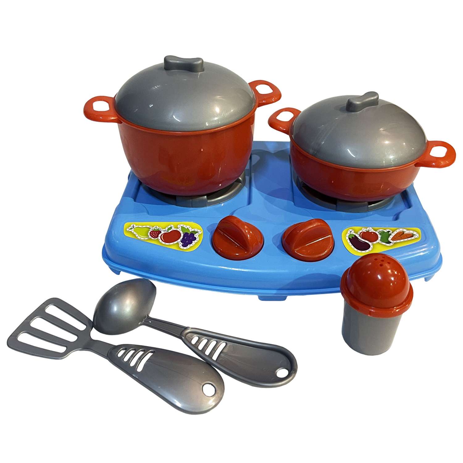 Набор посуды Zarrin Toys Дашенька с плитой 9 предметов RU04 - фото 1