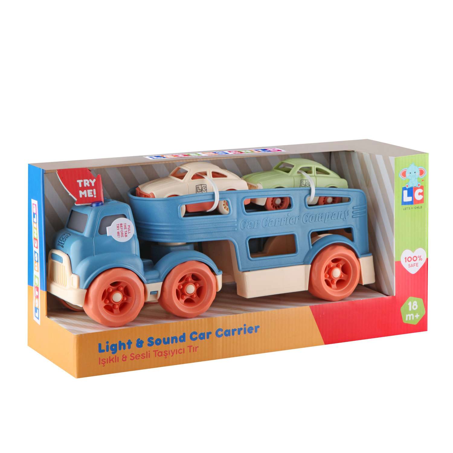 Автовоз с двумя машинками Let s Be Child световыми и звуковыми эффектами LC-31022-SO - фото 3
