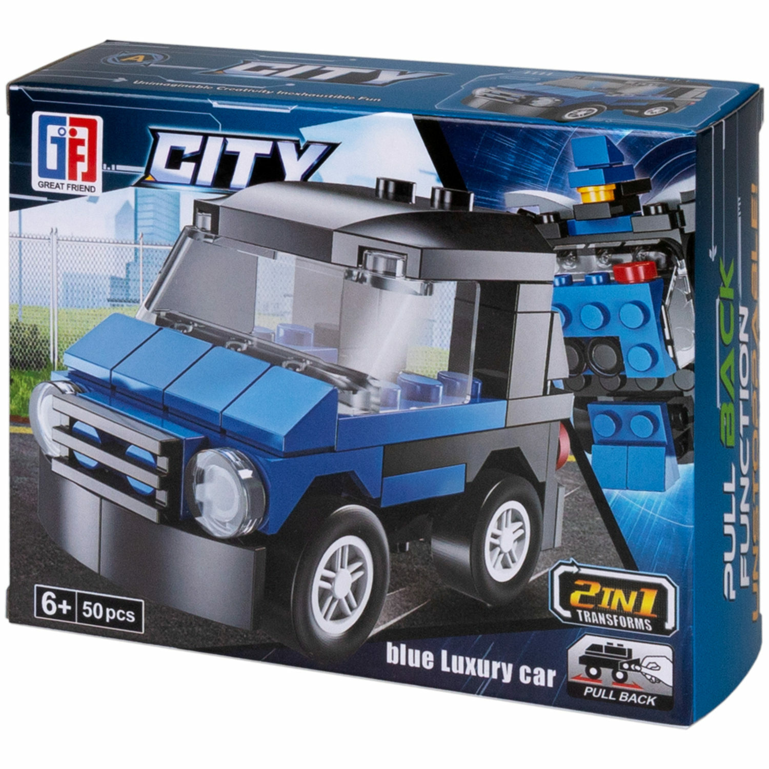 Конструктор 1TOY Blockformers Городские службы Автомобиль синий - фото 6