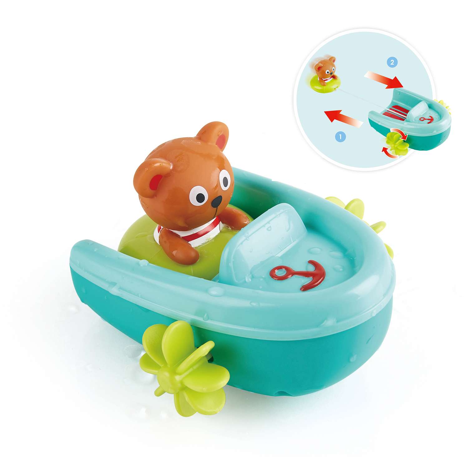 Игрушка для купания HAPE Мишка на тюбинге - фото 6