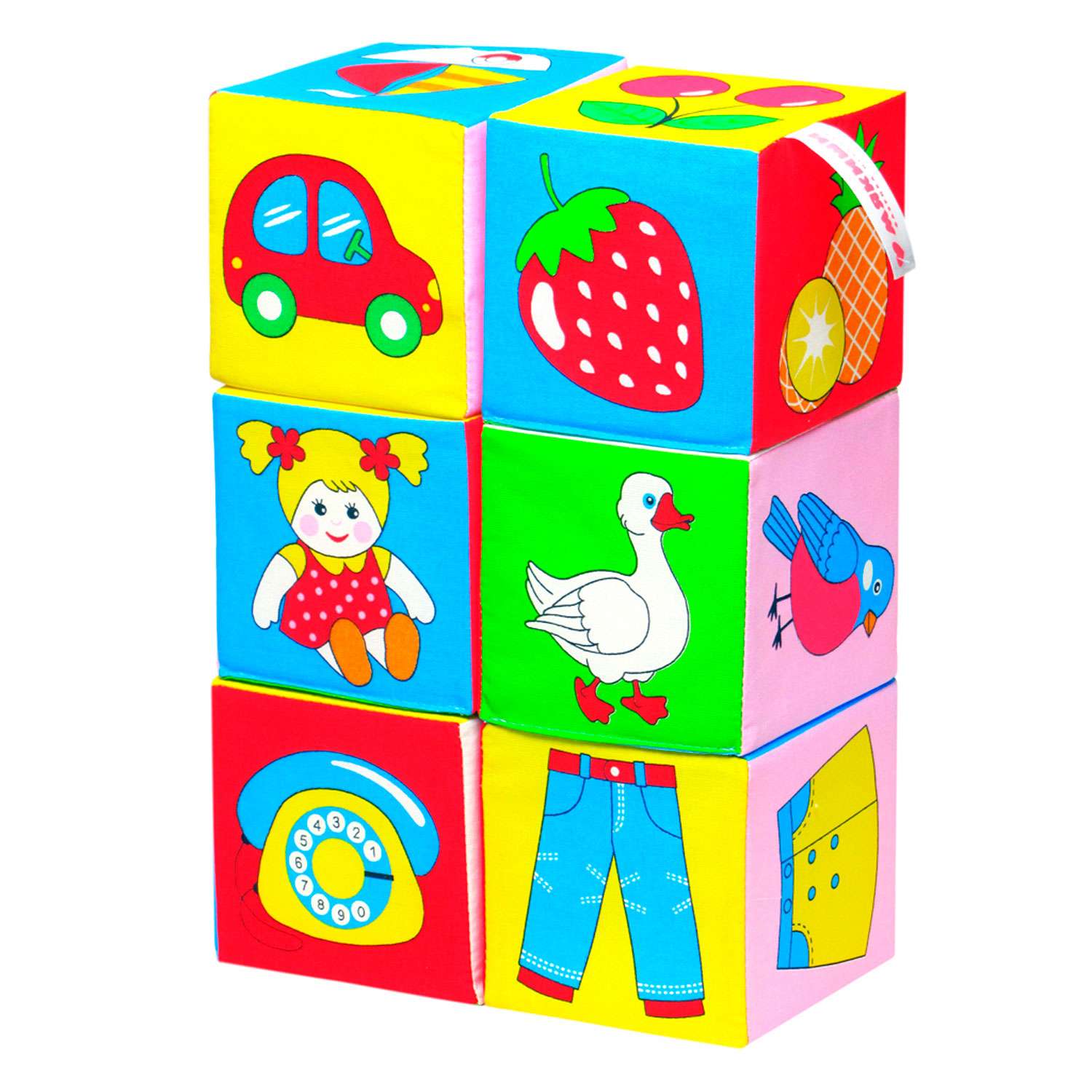 Кубики Мякиши развивающие для детей Предметы с картинками - фото 7