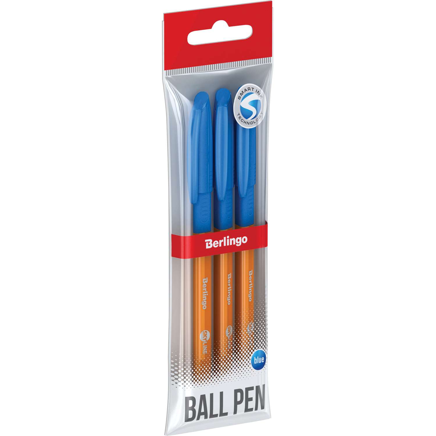 Ручка шариковая BERLINGO Skyline 3шт Синий CBp_07130_3 - фото 1