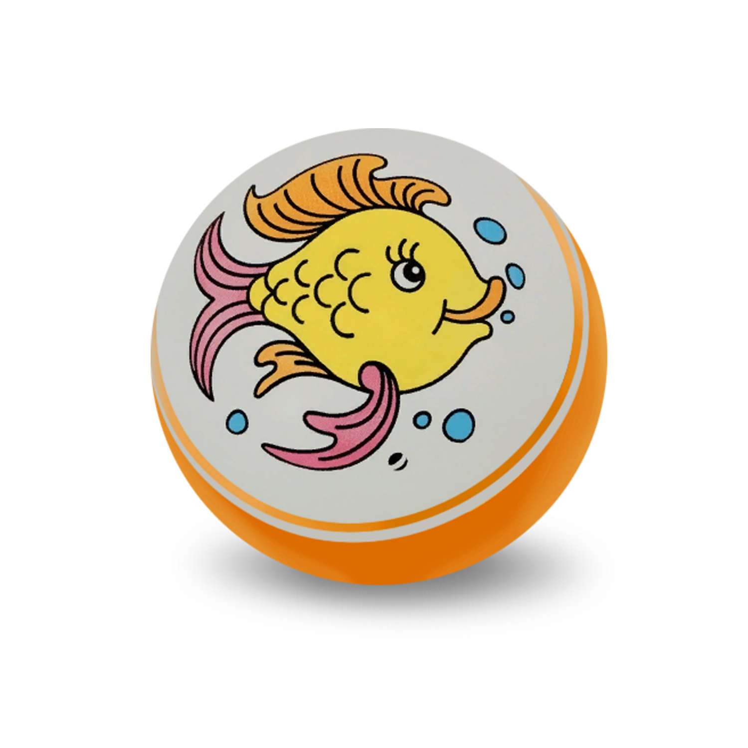 Мяч ЧАПАЕВ Рыбка оранжевый 7см 44255 - фото 2