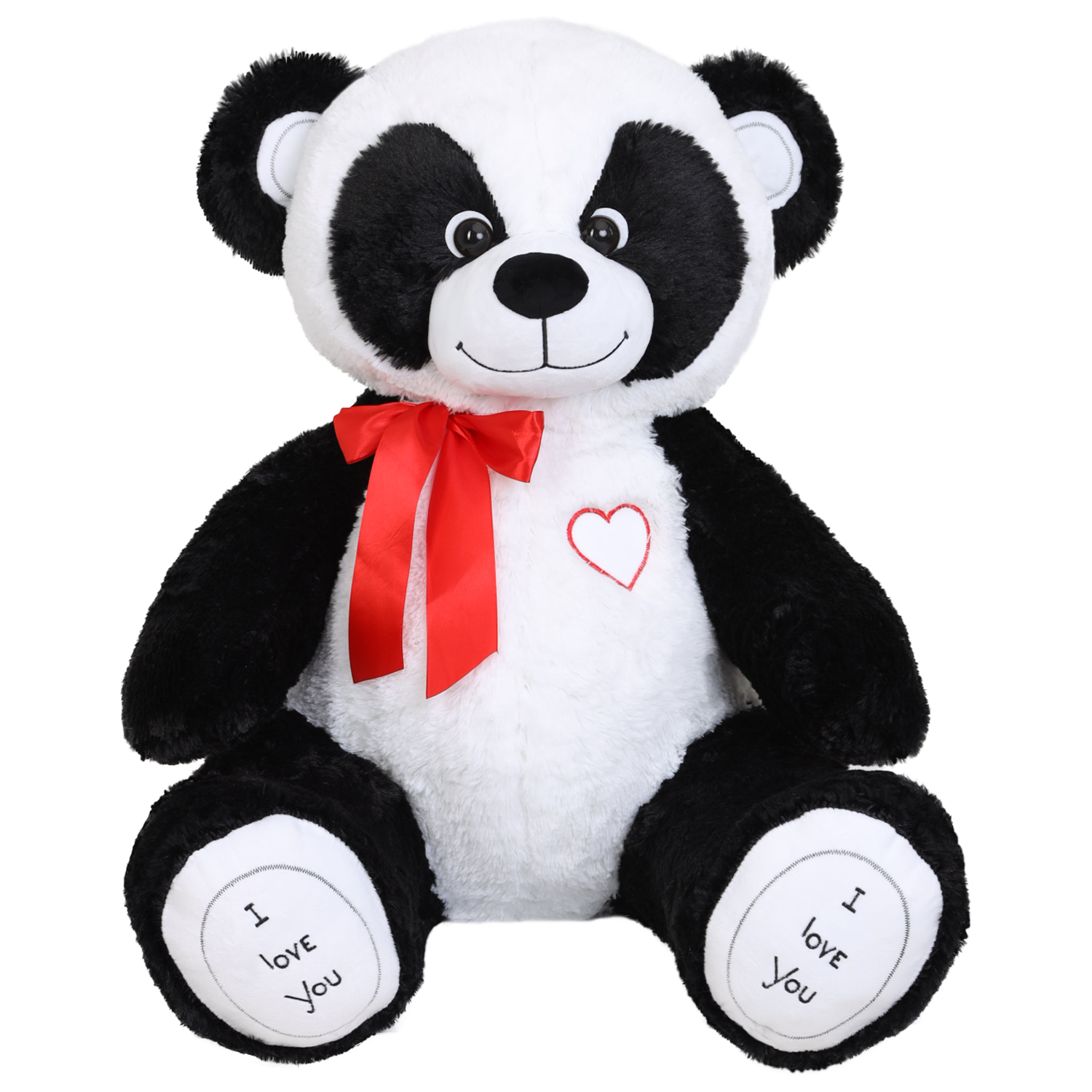 Мягкая игрушка Мягкие игрушки БелайТойс Плюшевая панда Боня 120 см цвет черный - фото 1