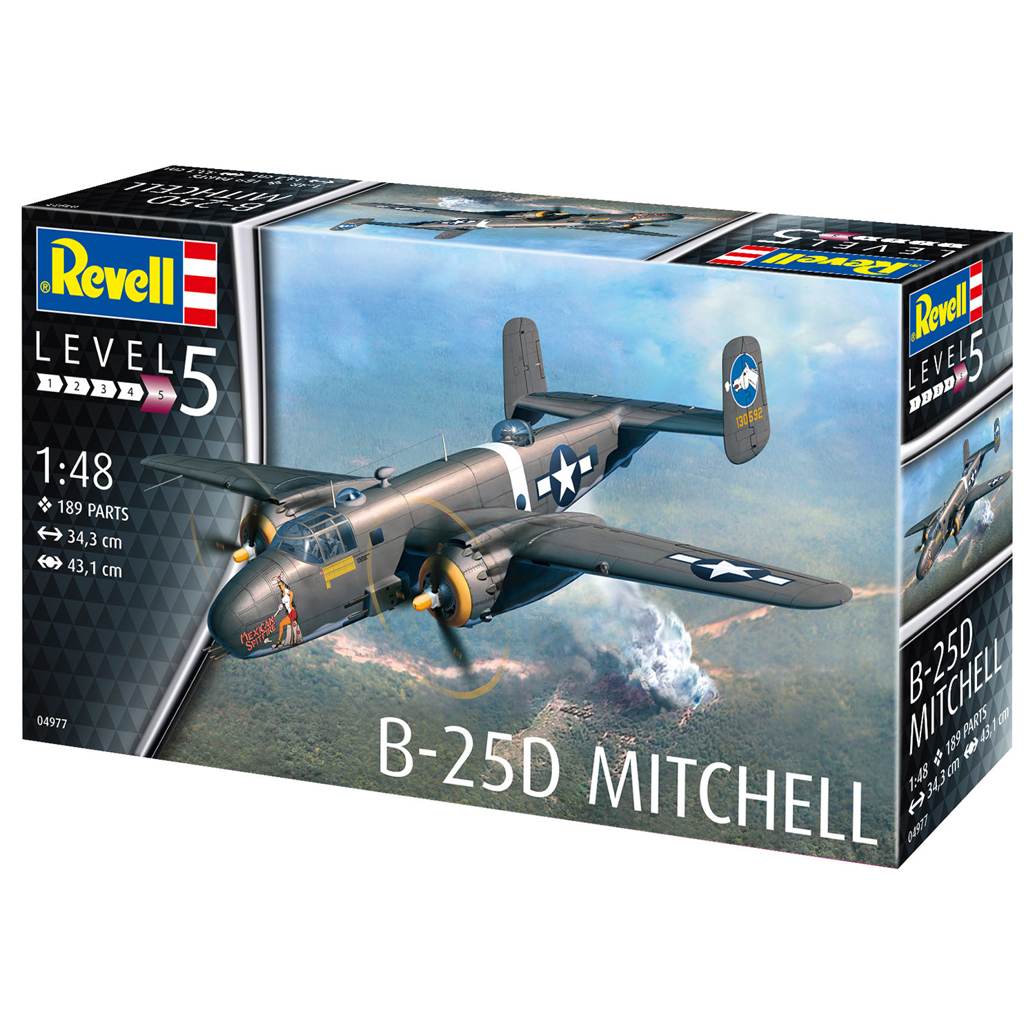 Сборная модель Revell Американский бомбардировщик B-25D Митчелл 04977 - фото 3