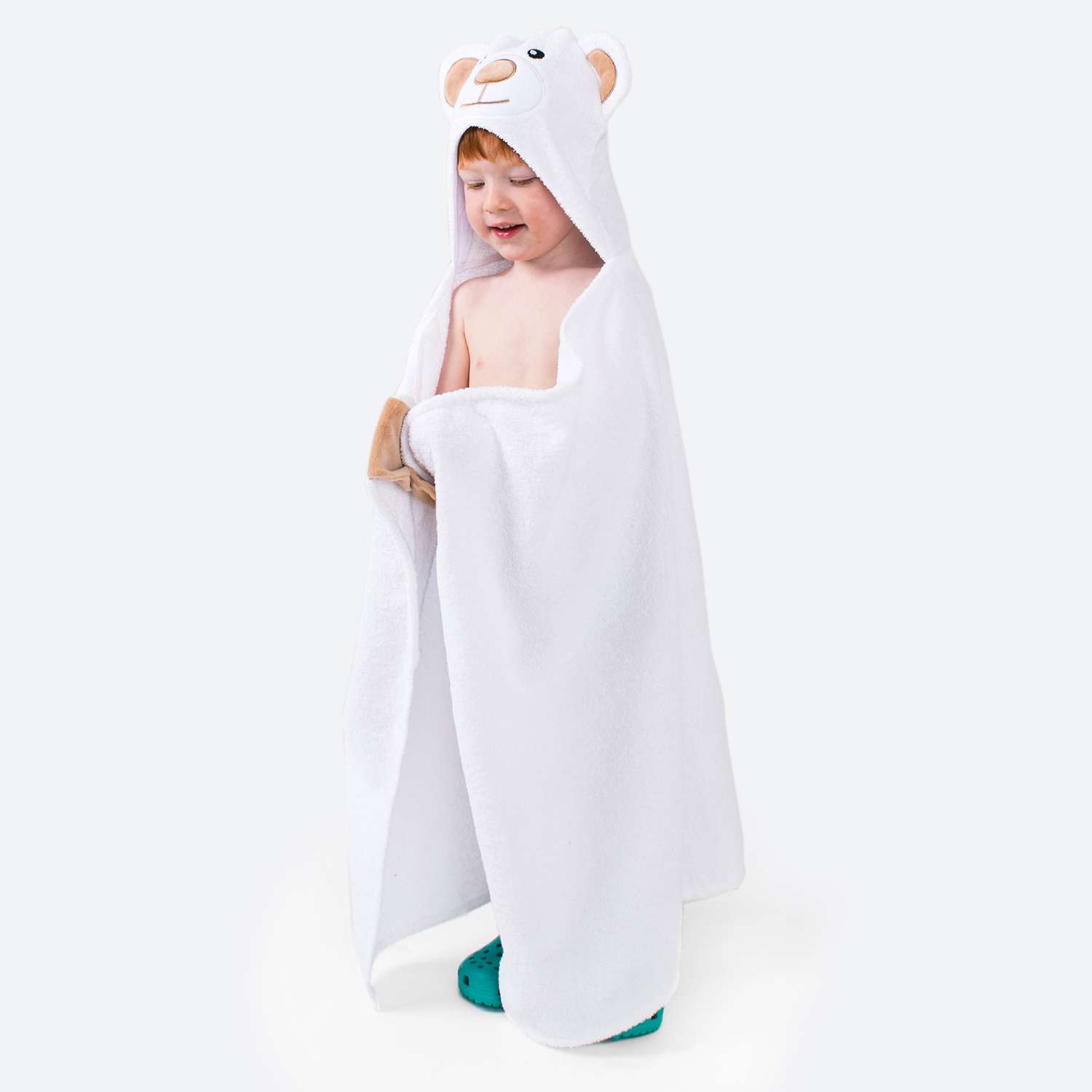 Полотенце с капюшоном BabyBunny Мишка M - фото 5