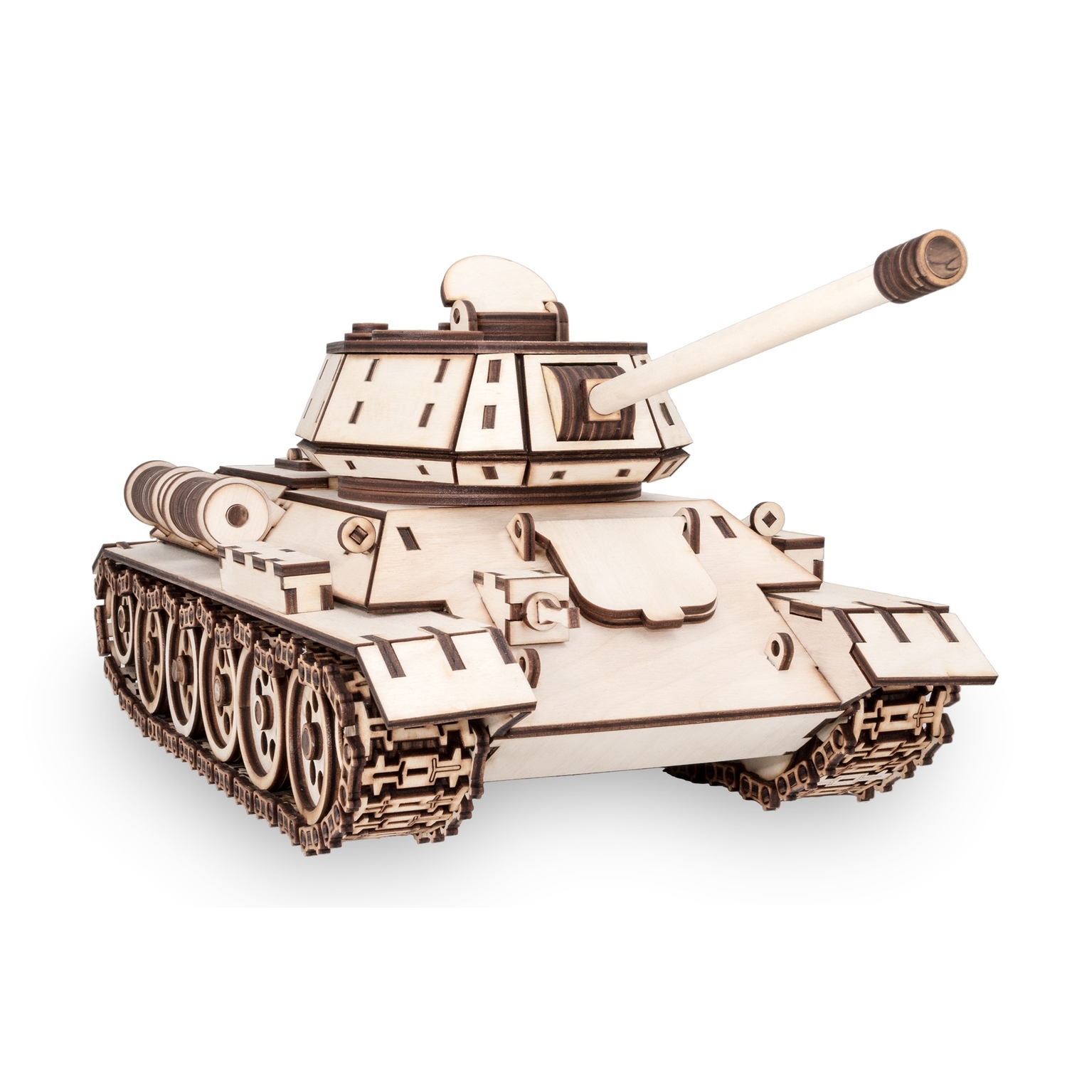 Конструктор Eco Wood Art (EWA) Большой Танк T-34-76 - фото 8