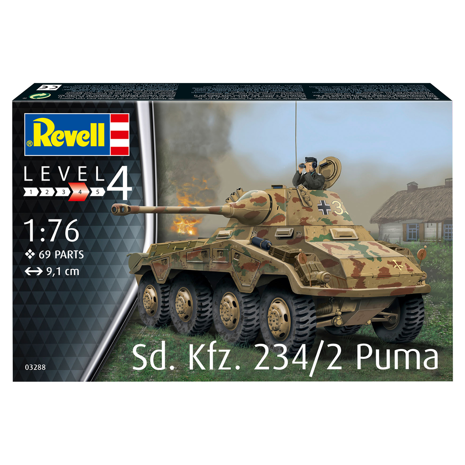 Сборная модель Revell Бронеавтомобиль SdKfz 234/2 Puma 03288 - фото 5