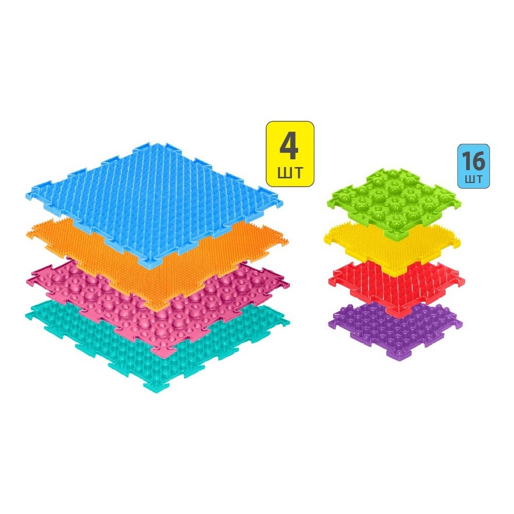 Массажный детский коврик пазл Ортодон развивающий игровой набор №15 Мини Микс - фото 2