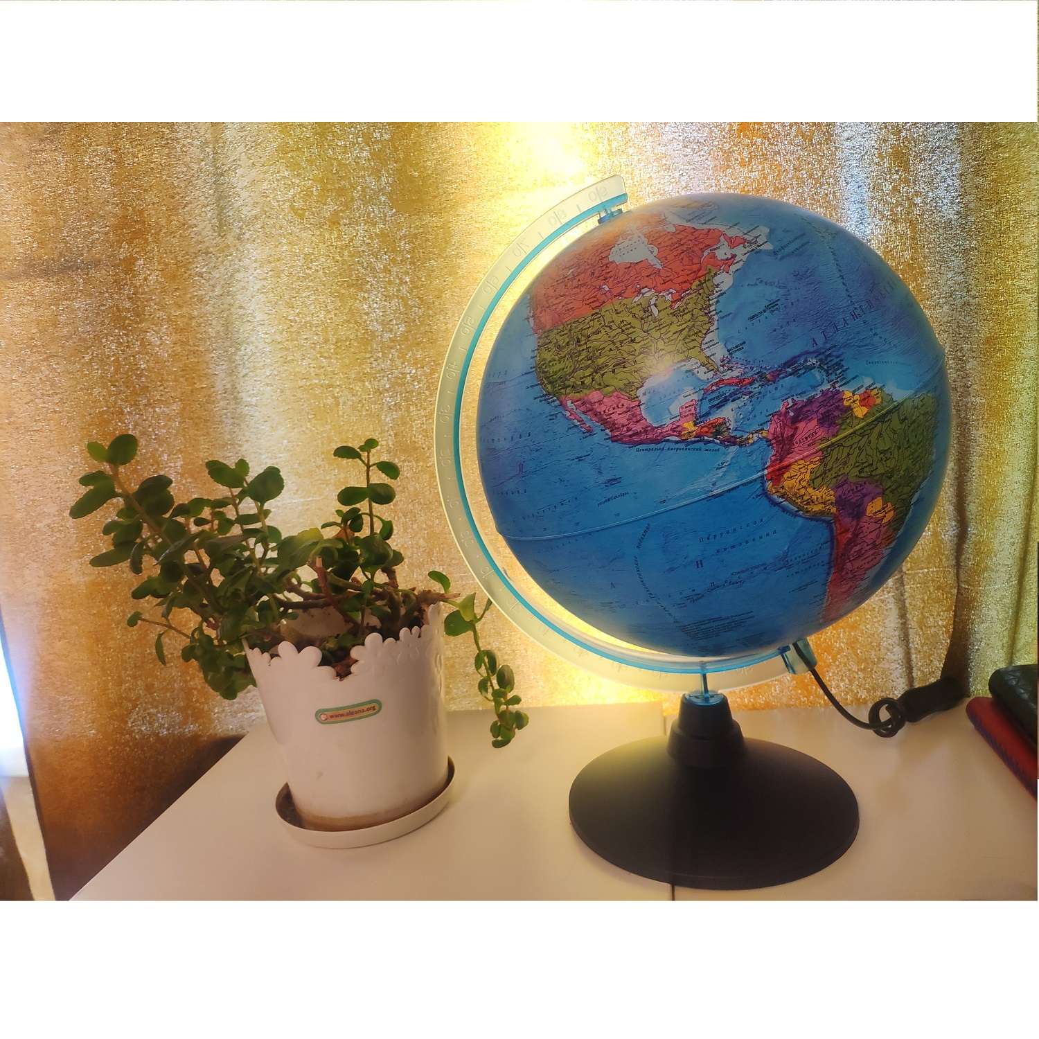 Глобус Globen День и ночь с двойной картой - политика и звездного неба с LED-подсветкой 25 см - фото 6