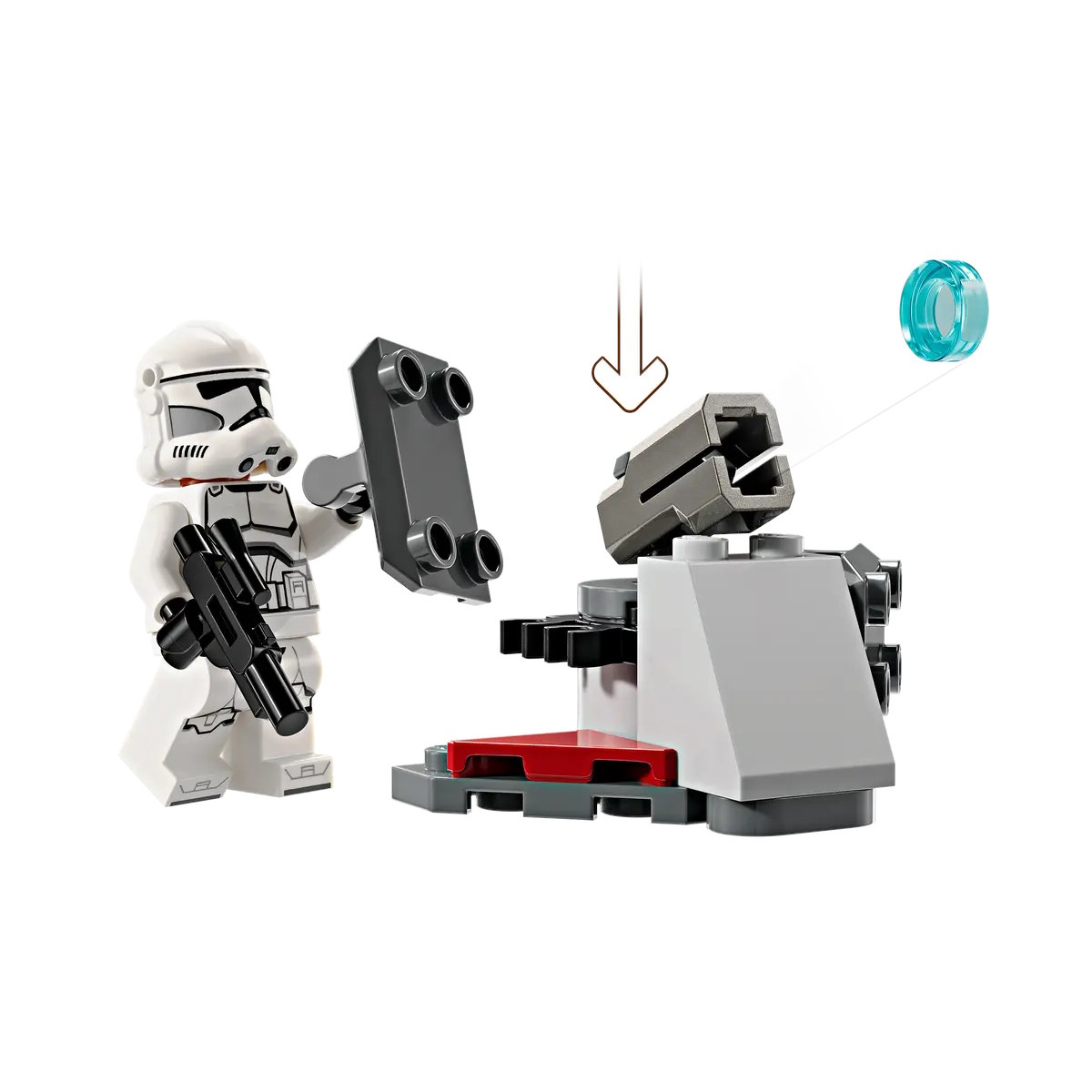 Конструктор LEGO Star Wars Боевой набор Clone Trooper и Battle Droid 75372 - фото 4