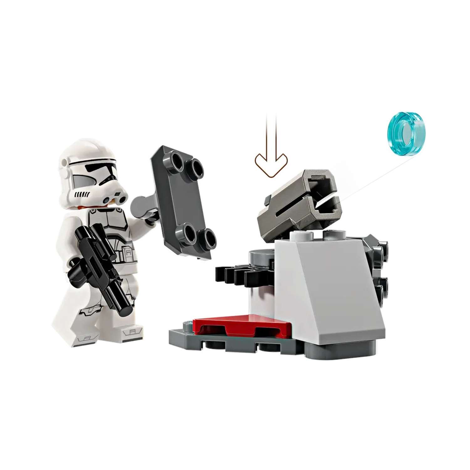 Конструктор LEGO Star Wars Боевой набор Clone Trooper и Battle Droid 75372 - фото 4