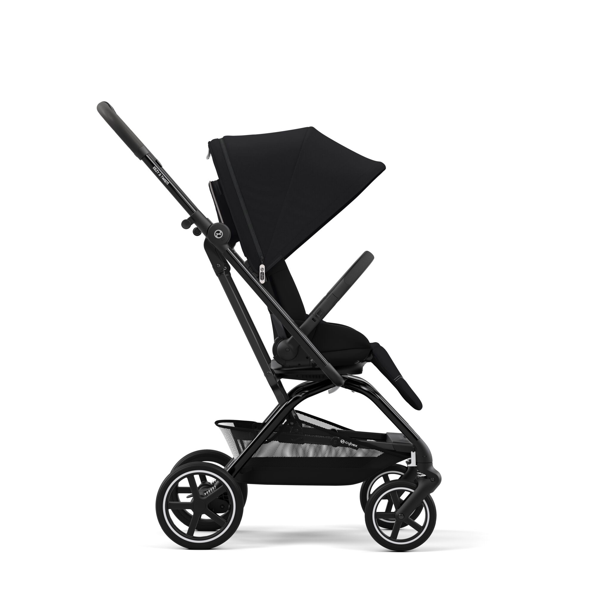 Коляская детская Cybex Eezy S Twist+ 2 BLK Moon Black с бампером - фото 3