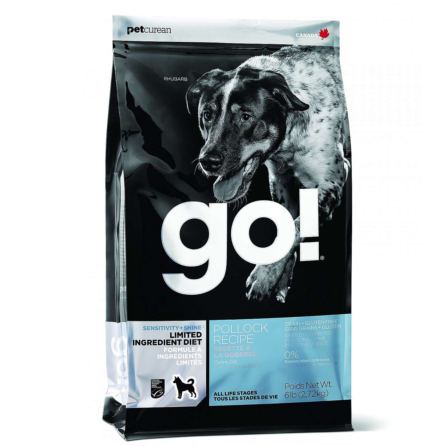Корм для собак GO 2,72кг для чувствительного пищеварения беззерновой с треской сухой - фото 1