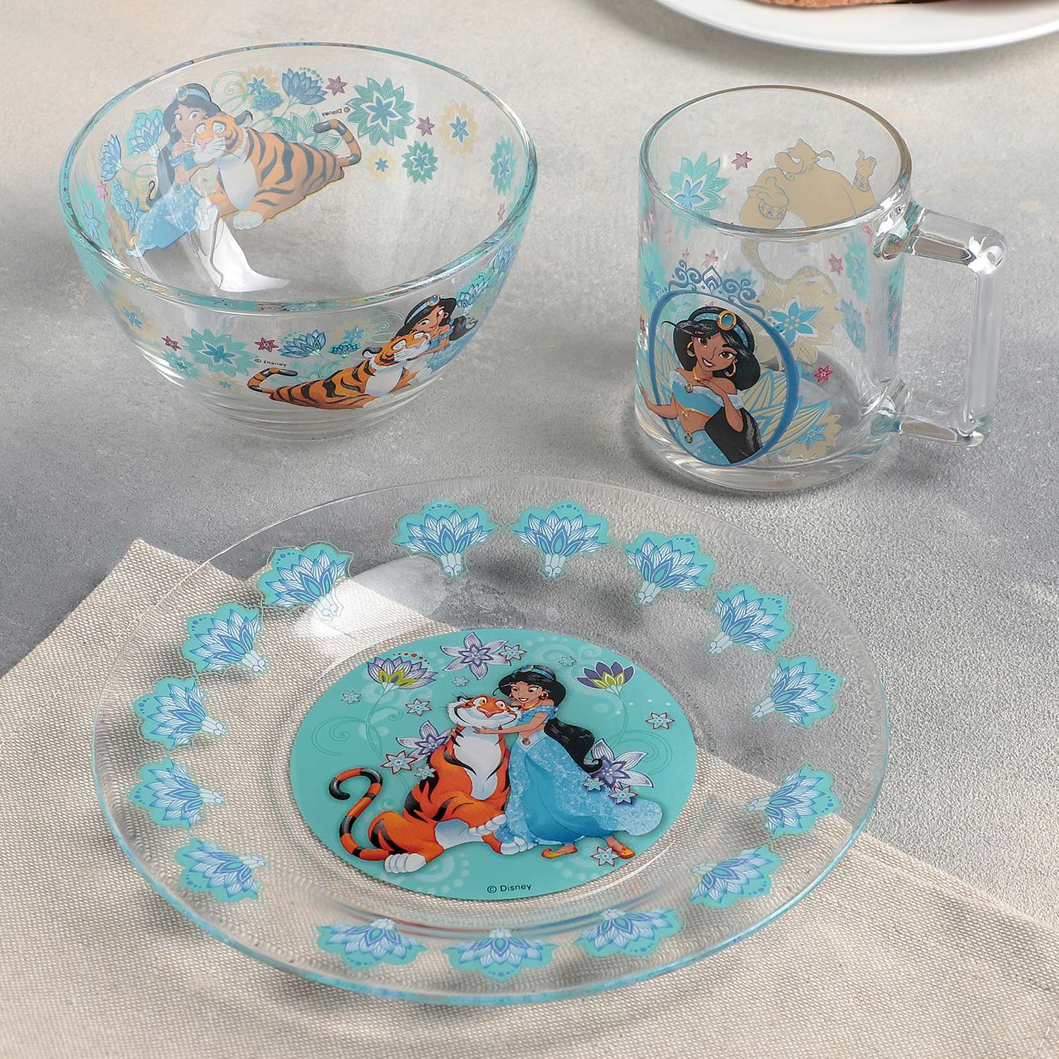 Набор посуды детский Sima-Land Жасмин кружка салатник тарелка - фото 1