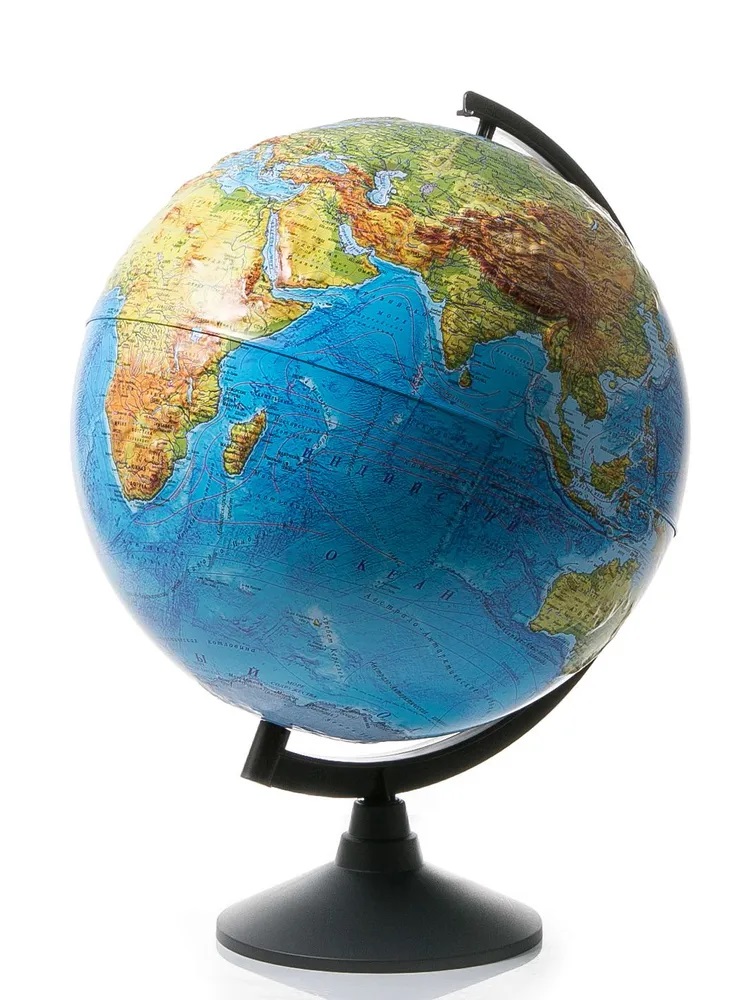 Глобус Globen Земли физический рельефный диаметр 32 см - фото 6