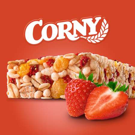 Батончик злаковый CORNY клубника 40г