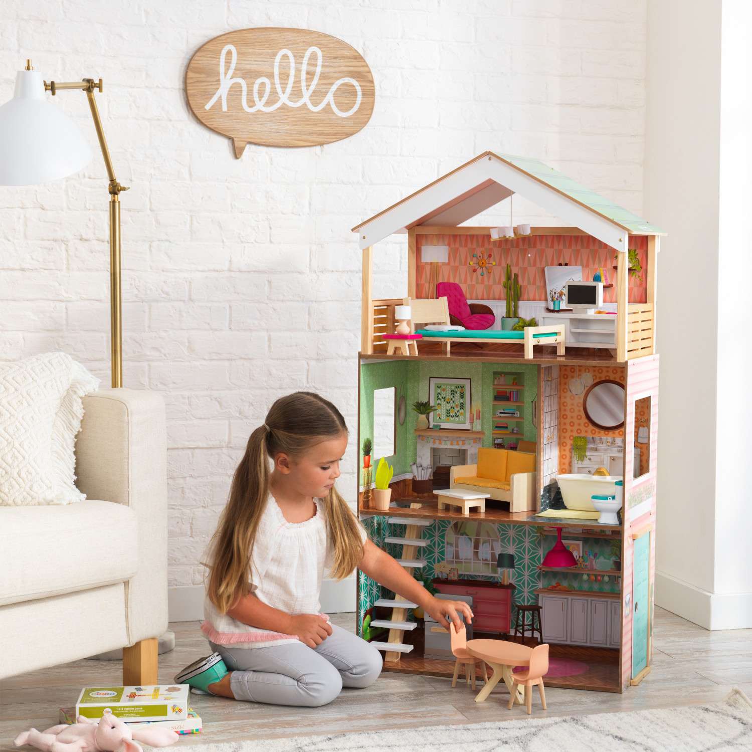 Кукольный домик  KidKraft Дотти с мебелью 17 предметов свет звук 65965_KE 65965_KE - фото 2