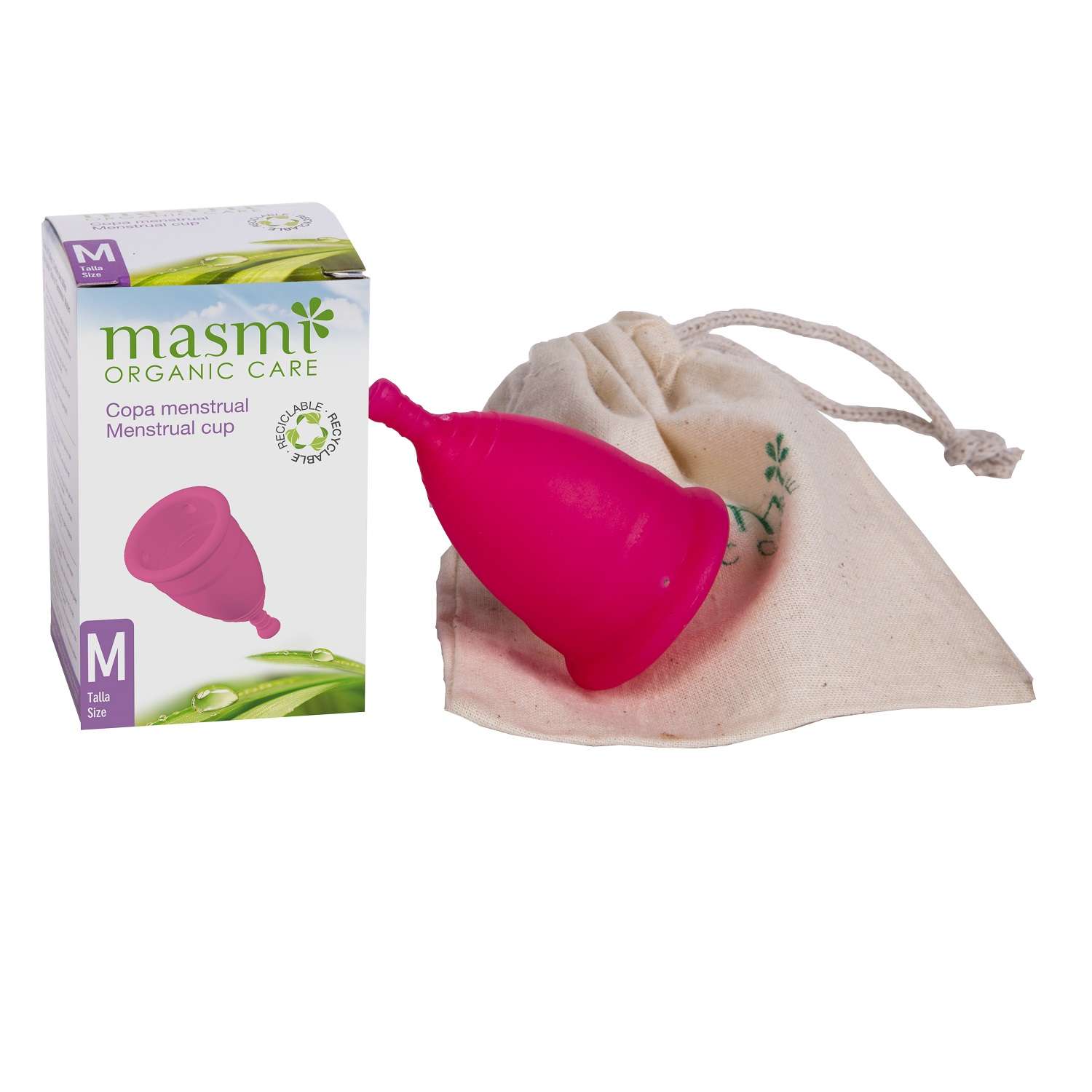 Менструальная чаша Masmi Organic Care гигиеническая размер М - фото 1