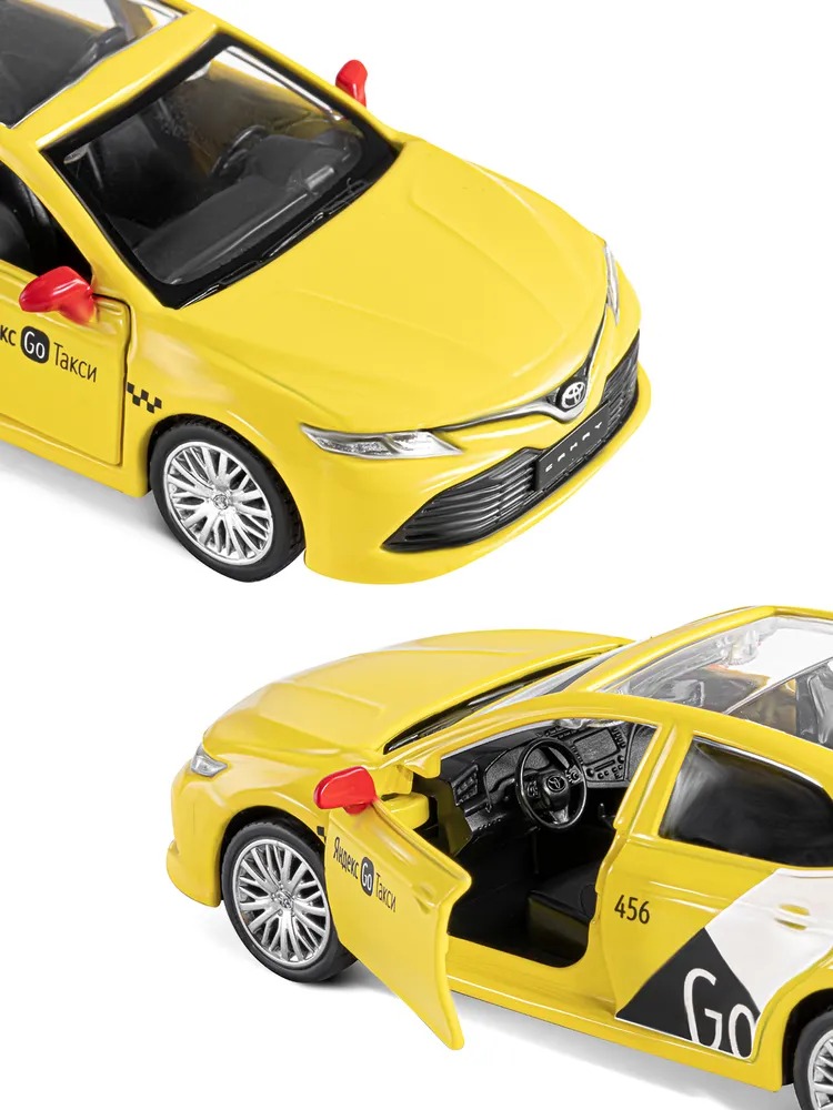 Машинка металлическая Яндекс GO 1:43 Toyota Camry озвучено Алисой цвет желтый JB1251485 - фото 8
