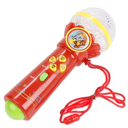Игрушка микрофон УМка световые и звуковые эффекты с песнями на стихи Барто на блистере