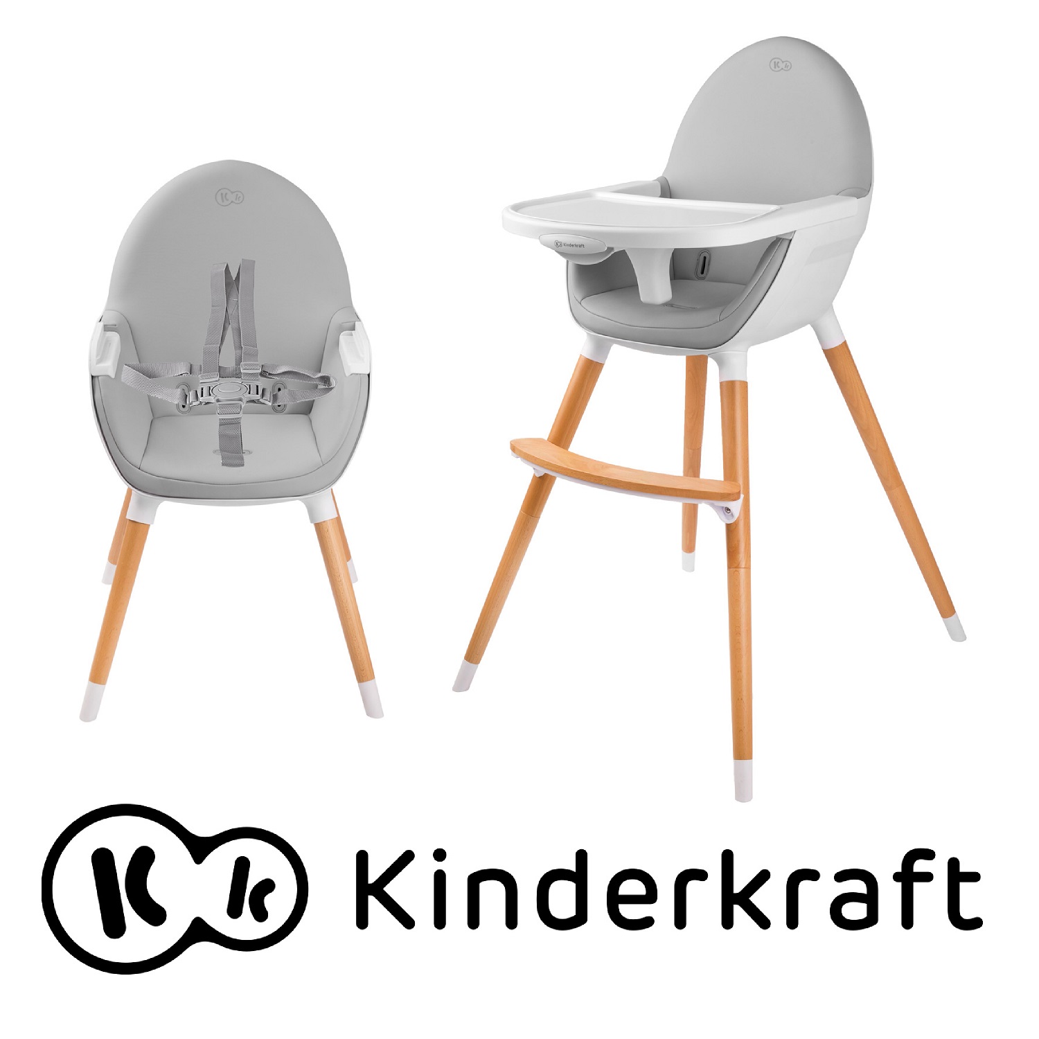 Стульчик для кормления Kinderkraft Fini Grey - фото 2