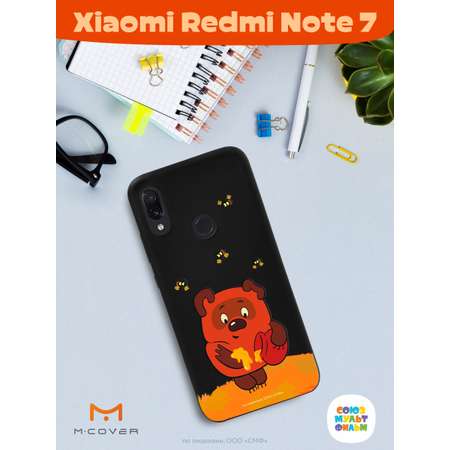 Силиконовый чехол Mcover для смартфона Xiaomi Redmi Note 7 Союзмультфильм Медвежонок и мед