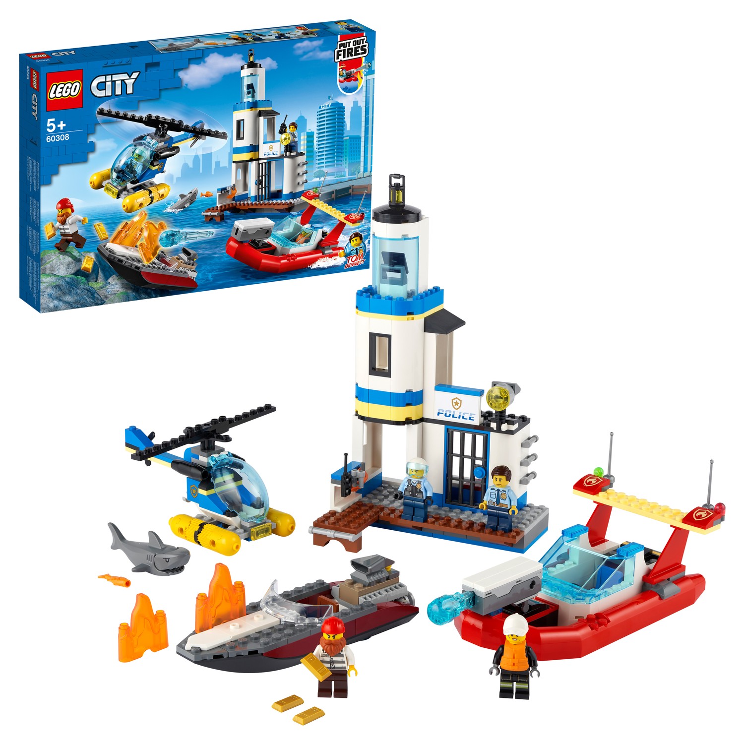 Конструктор LEGO City Police Операция береговой полиции и пожарных 60308 - фото 1