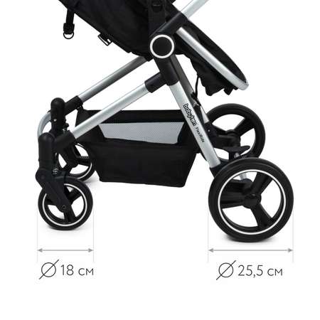 Коляска 3в1 Babyton FlexiRide Black-Grey