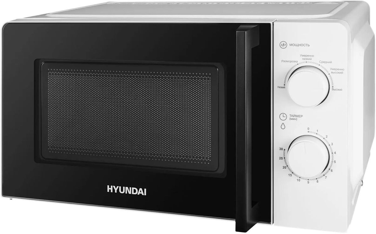 Микроволновая печь HYUNDAI HYM-M2046 700Вт 20л белый - фото 1