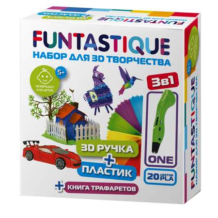 3D-ручка FUNTASTIQUE One Зеленый 3-1-FP001A-G-PLA-20-SB