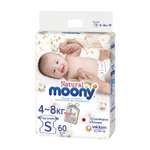 Подгузники Moony Natural S 4-8кг 60шт