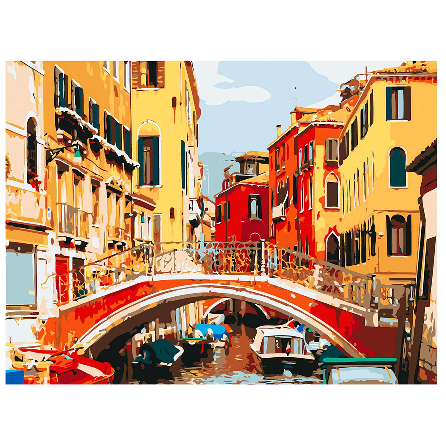 Картина по номерам Рыжий кот Яркая Венеция 30х40 - фото 2