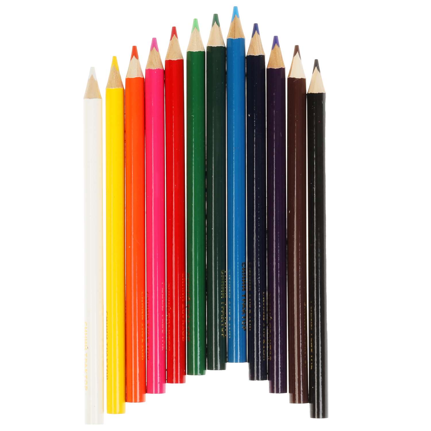 Цветные карандаши Умка Синий Трактор 12 цветов толстые 308490 - фото 2