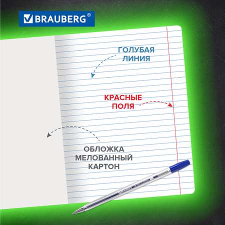 Тетрадь Brauberg для школы тонкая 18 листов набор 10 штук