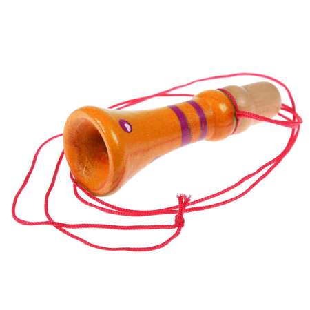 Свисток-дудочка Bradex деревянный на шнурке Оранжевый DE 0536