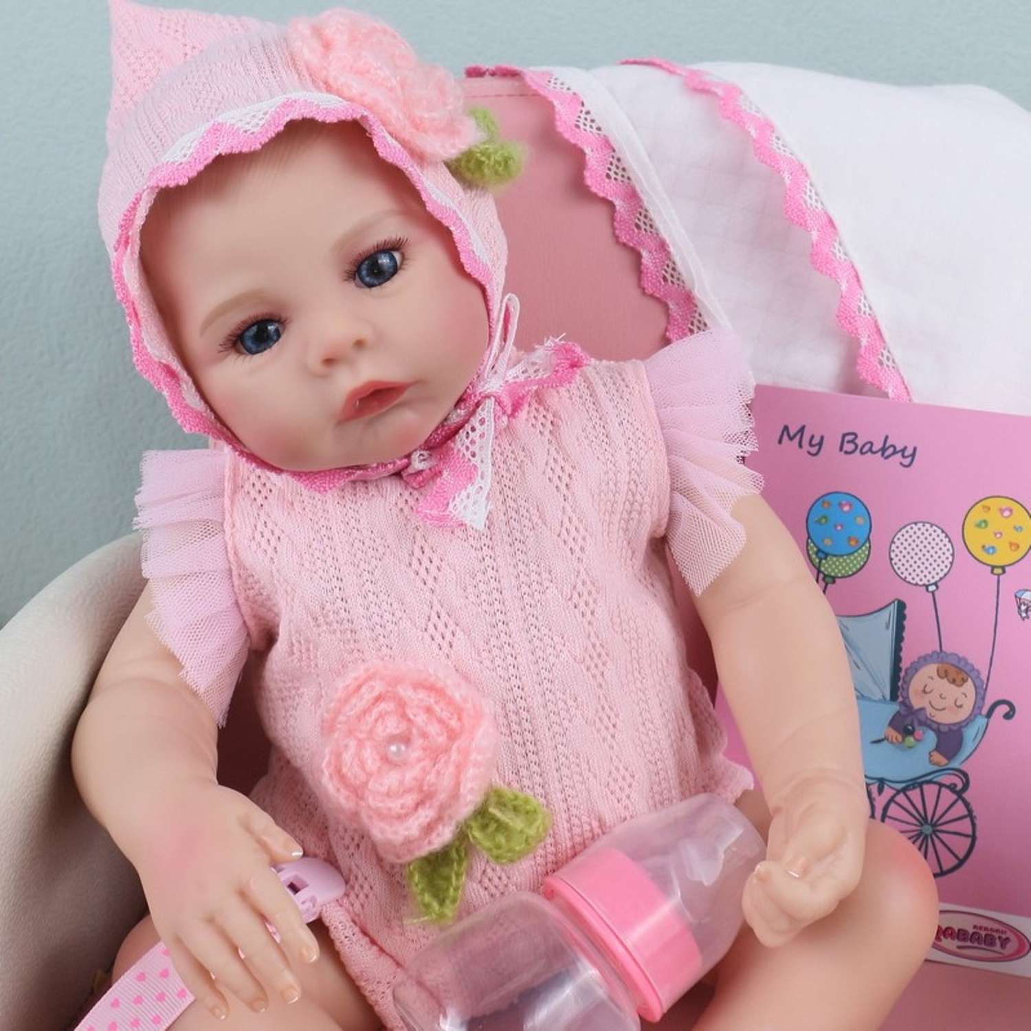 Кукла Реборн QA BABY Ксения пупс с соской набор игрушки для девочки 45 см 42002 - фото 1