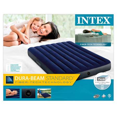 Надувной матрас INTEX кровать фул 137х191х25 см