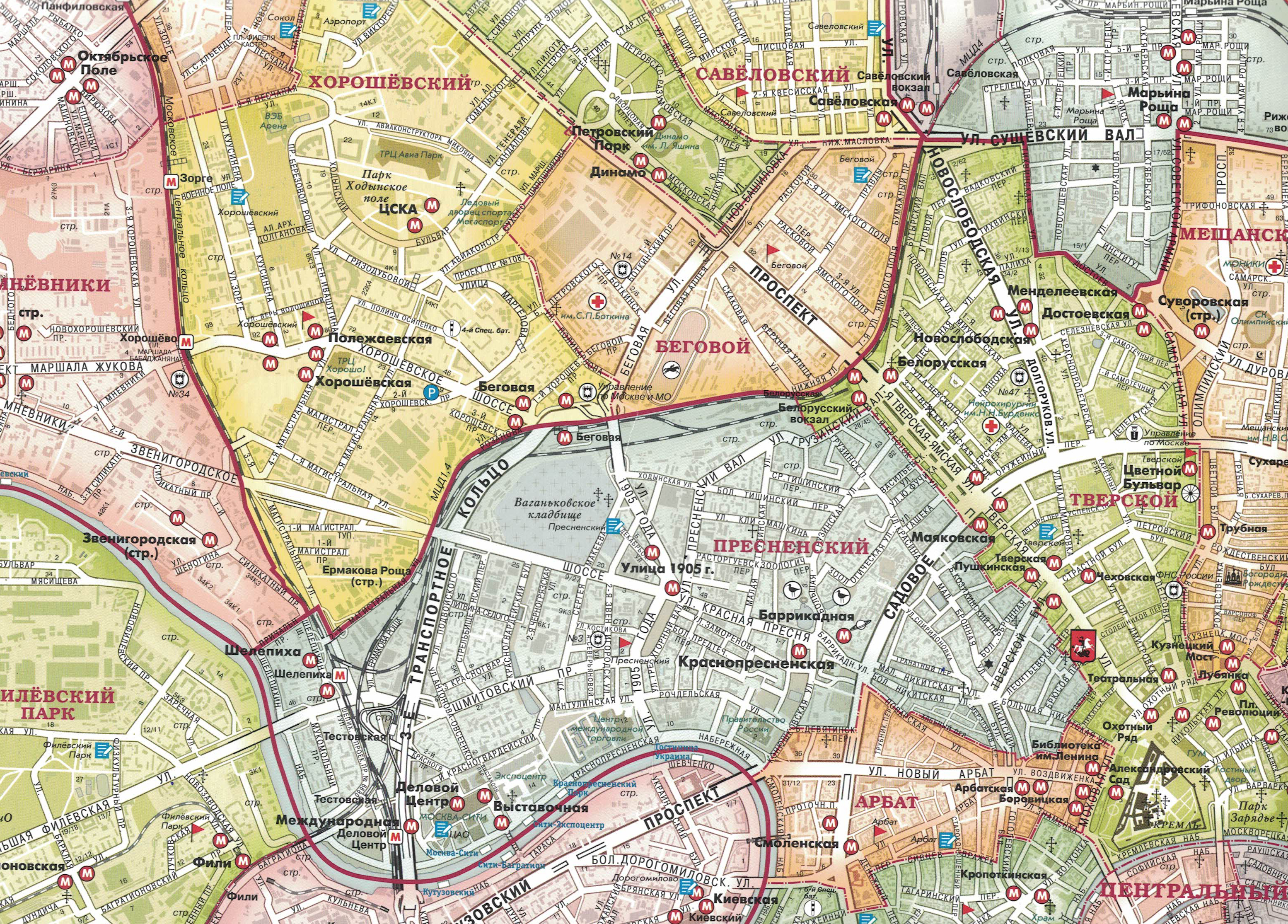 Карта настенная Атлас Принт Москва в стиле экодизайн 1.07x1.57 м - фото 3