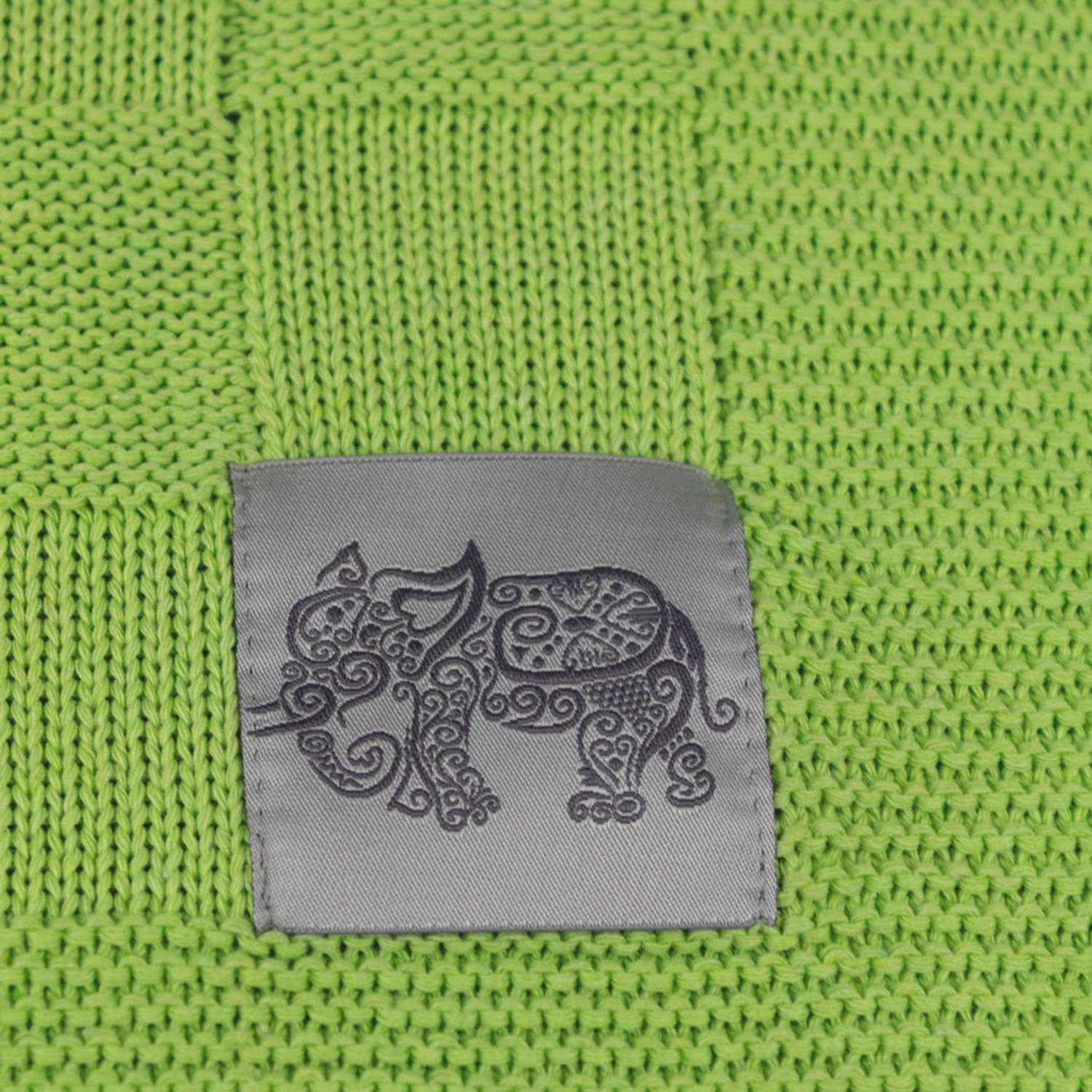 Плед-покрывало детский вязаный WARM WHIFF D-08 киви конверт на выписку одеяло в коляску в кроватку на лето 90x110 - фото 3