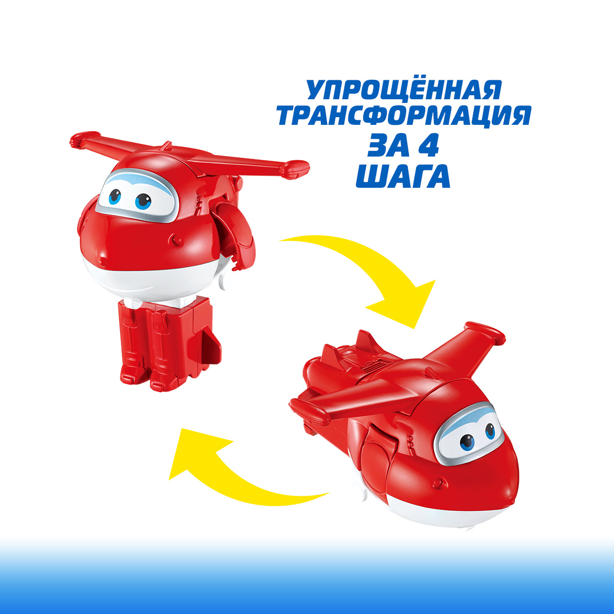 Фигурка Super Wings Робот трансформер Джетт 11 см - фото 3