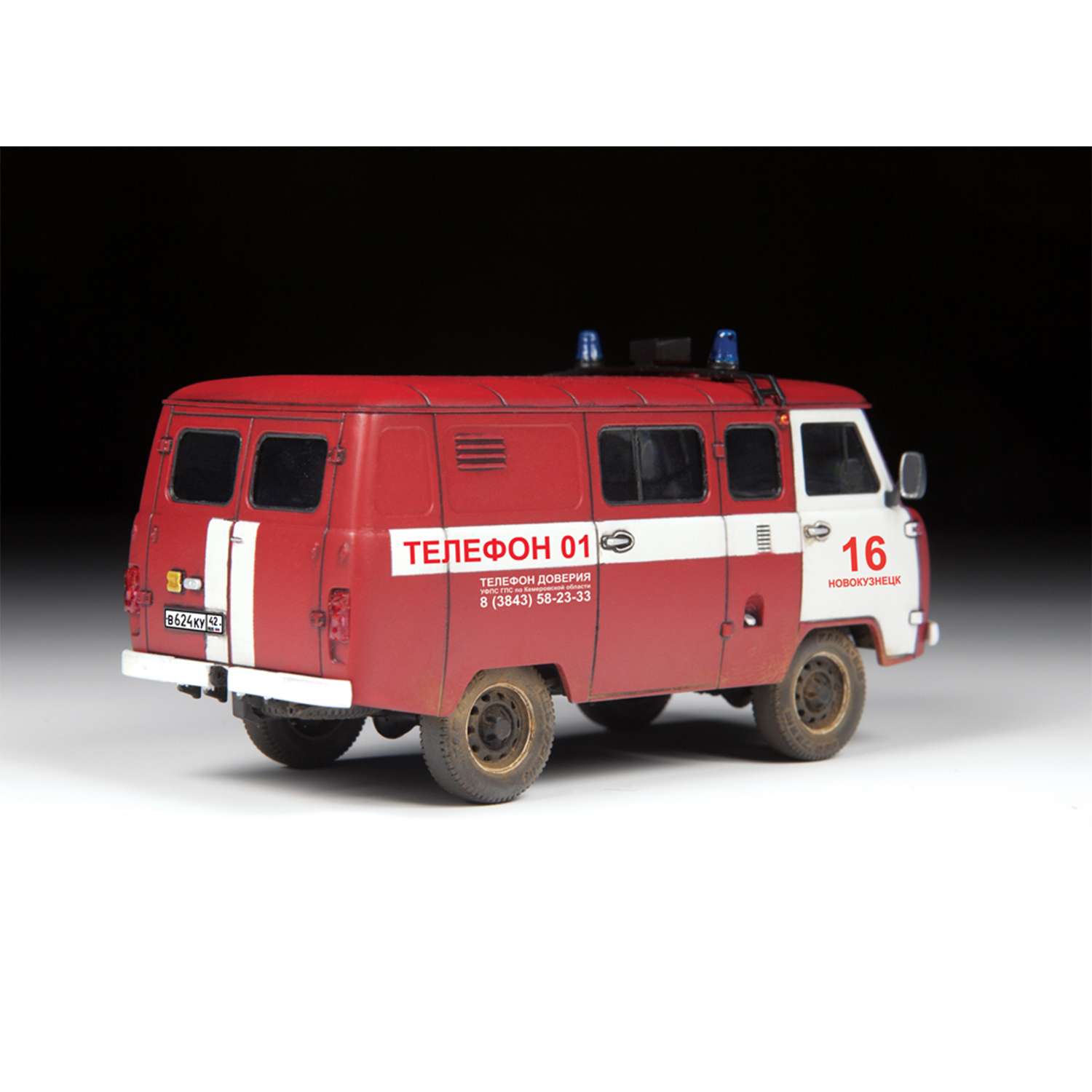 Модель сборная Звезда Машина УАЗ Пожарная служба 43001 43001 - фото 3