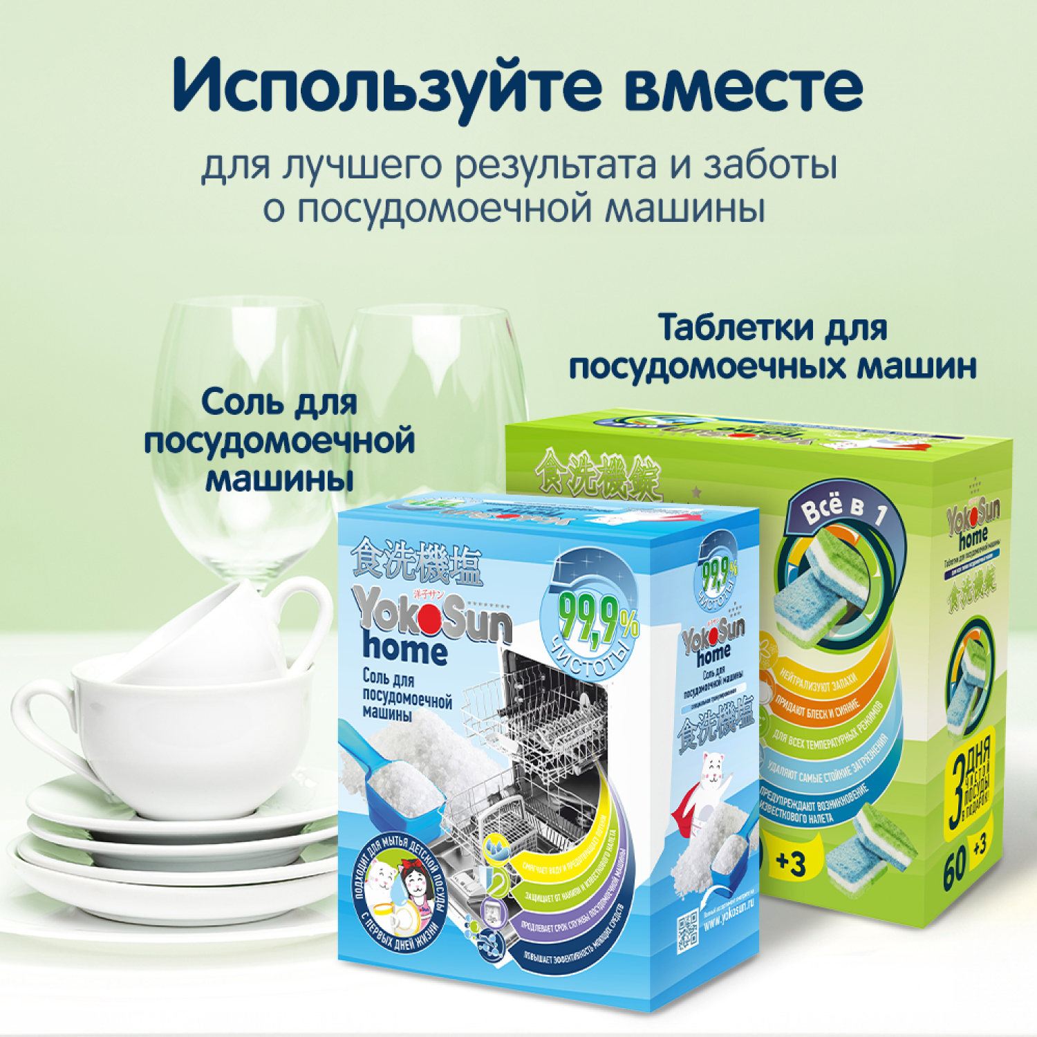 Таблетки для посудомоечной машины YokoSun 60шт 4602009765025 - фото 9