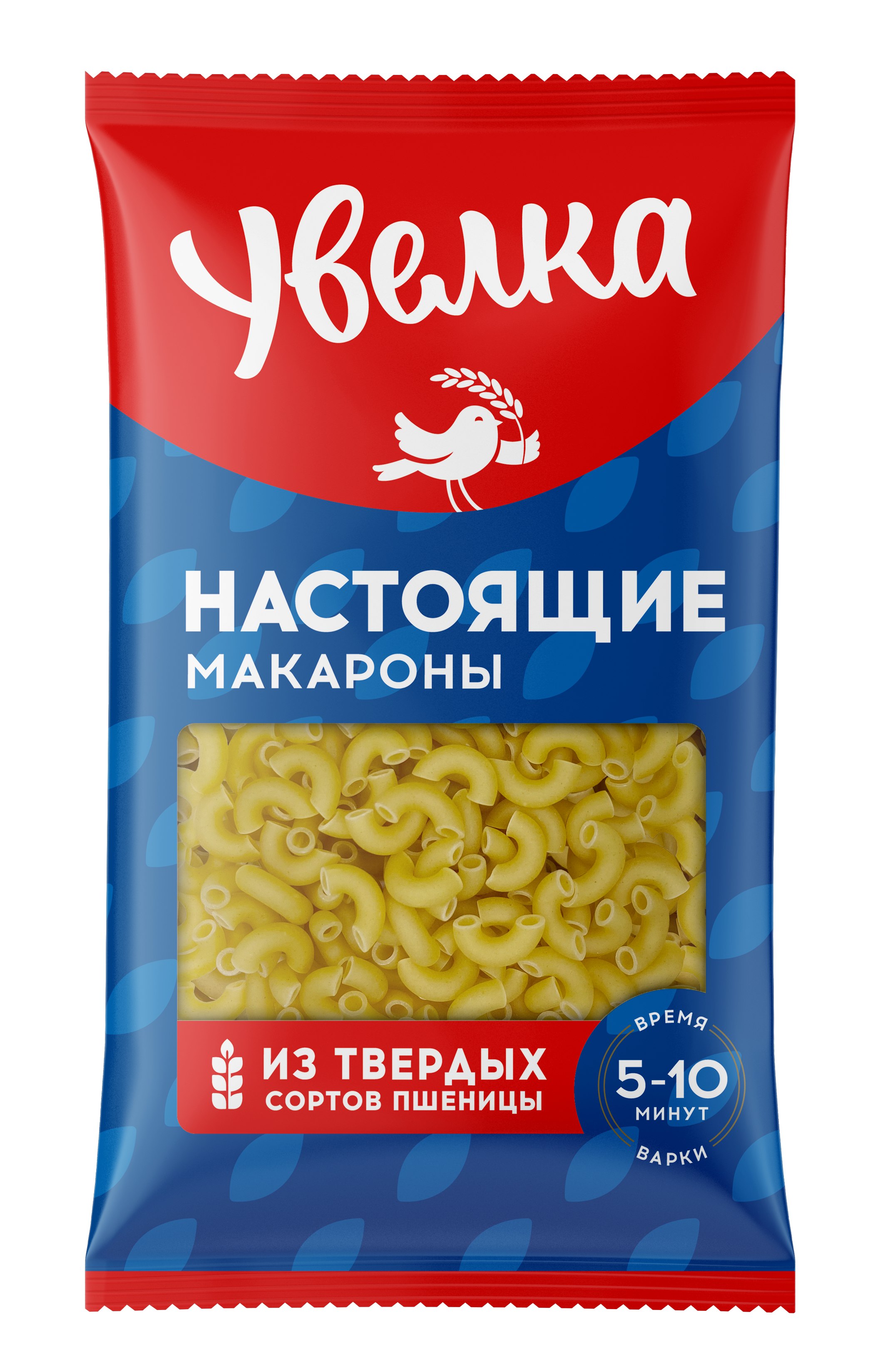 Макароны Увелка Рожок гладкий 450 г из твердых сортов пшеницы - фото 1