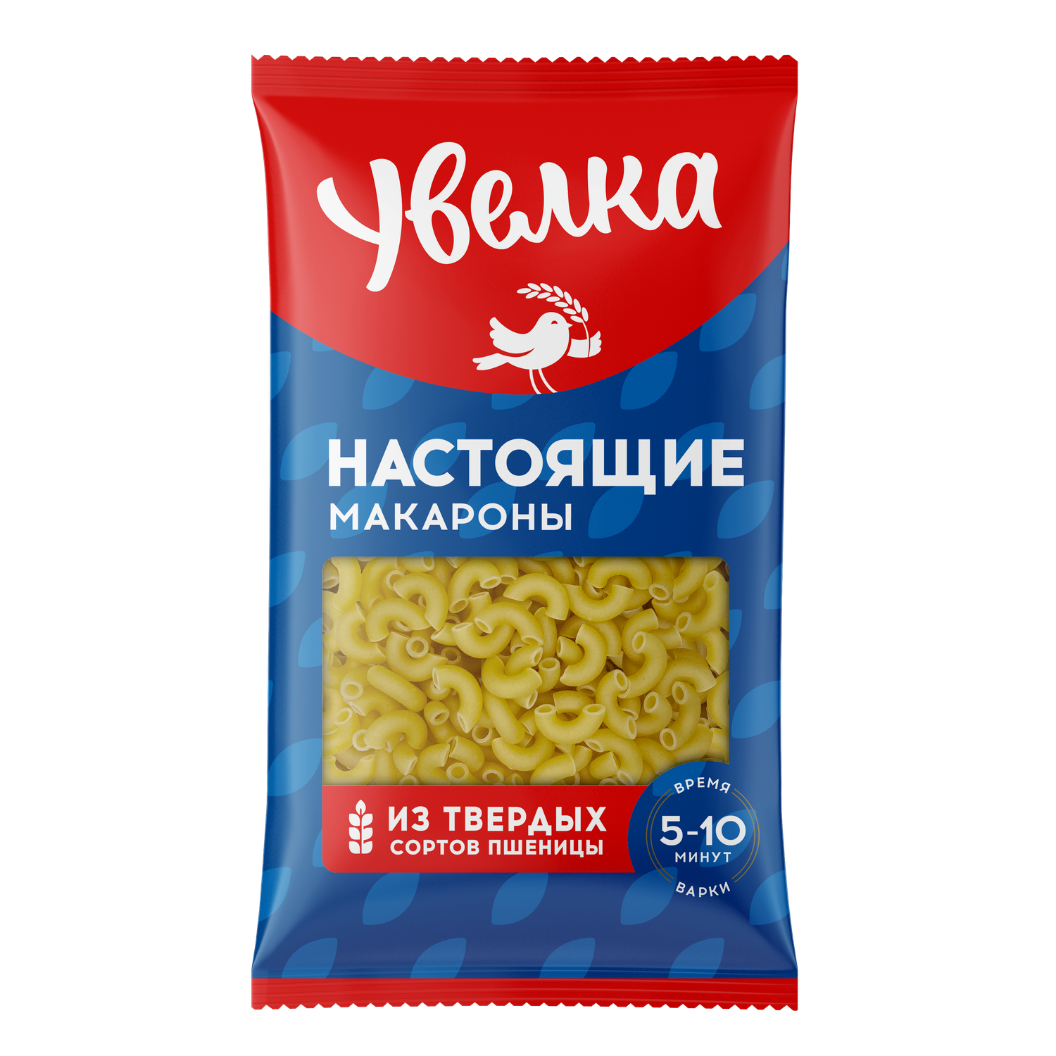 Макароны Увелка Рожок гладкий 450 г из твердых сортов пшеницы - фото 1