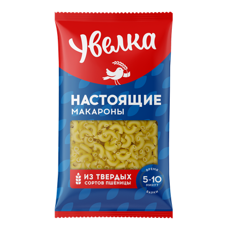 Макароны Увелка Рожок гладкий 450 г из твердых сортов пшеницы